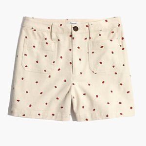 Madewell Shorts Strawberry Print Size 28